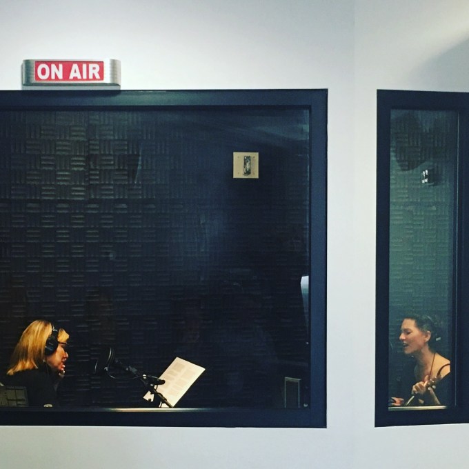 What art does to and for us: Amanda Palmer performs "Bigger on the Inside" at the Design Matters recording studio as host Debbie Millman cries. (Photograph: Maria Popova)