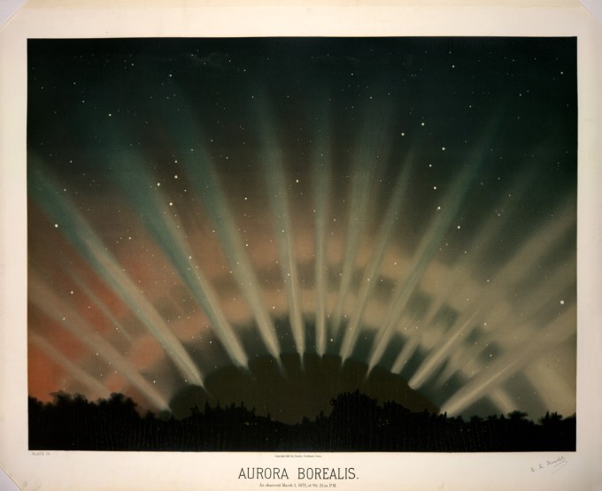 Aurora Borealis, observed March 1, 1872, 9:25 P.M.